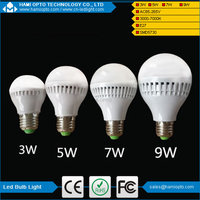 3W 5W 7W 9W Plastic led bulb lighting with E27/ B22 SMD5730 LED