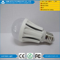 High Lumens B22/E27 7W led bulb lighting with Die casting aluminum