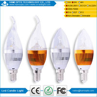 E14, E27, E12 4W 2800K - 6500K Dimmable Led Candle Light Bulbs AC220V