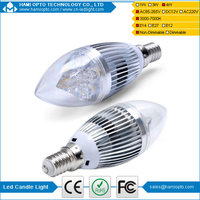 2700 - 6500K Solar LED Candle Bulb with 4W Power and 340 Luminous Flu