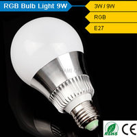 Color temperature adjustable remote control led bulb color rgb led bulb light
