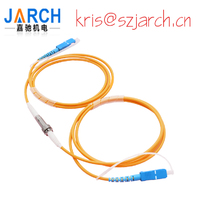 2000RPM 1 channel Fiber Optic Rotary Joint with electronic slip ring FC Connector