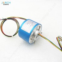 Electric Slip Ring for 6 Circuits 5A Through Hole Sliprings with Hole Bore 12mm OD Size 35mm Signal Rotary Union