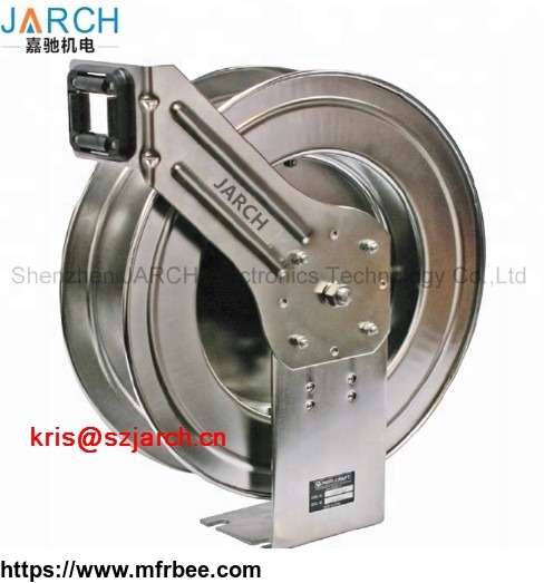 304_stainless_steel_spring_retractable_hose_reel_water_air_extension_cable_reels_with_5_million_life_time_rotary_joint