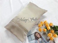 19mm mulberry silk pillowcase with piping no MOQ high quality 90 colors stock