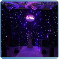 High Quality Rgb Tri-color Wedding Backdrop Led Star Curtain