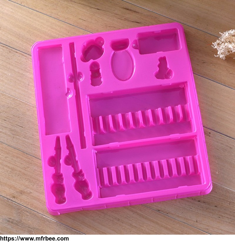 custom_pink_plastic_blister_inserts_tray_for_stationery_packaging