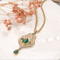Moroccan Ethnic Emerald Necklace for women Gifts