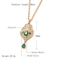 more images of Moroccan Ethnic Emerald Necklace for women Gifts