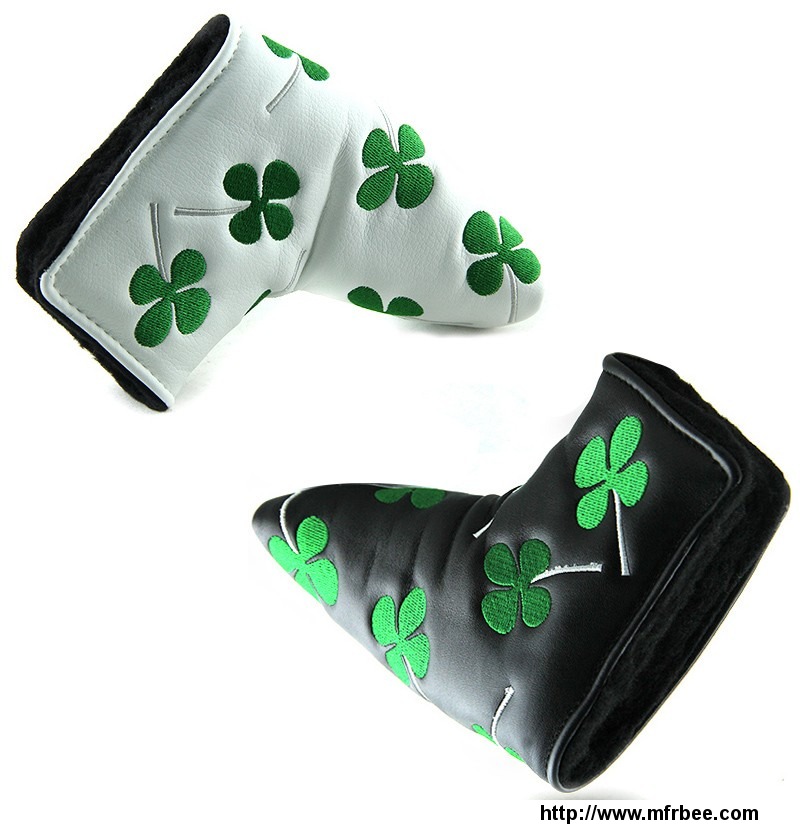 synthetic_leather_blade_putter_cover_with_lucky_clover