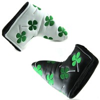 Synthetic Leather Blade Putter Cover with Lucky Clover
