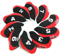 more images of 10pcs Neoprene Golf Iron Club See Through Window Head Cover Protection Case Set