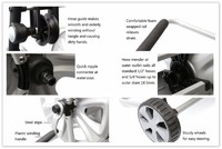 more images of metal folding hose reel cart w/ hose guide