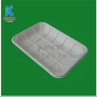 more images of Sugarcane Bagasse Pulp Molded Custom Disposable Food Trays