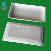 more images of Low price and protective white pulp phone case packaging tray design