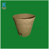 Biodegradable mold pulp garden pots