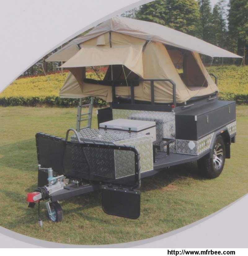 Travel Trailer , Camper Trailer with Roof Top Tent