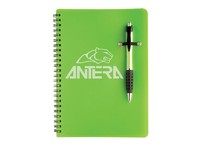 Plastic promotional notebooks with ball pen