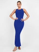 more images of Built-In Shapewear Crew Neck Sleeveless Maxi Lounge Dress