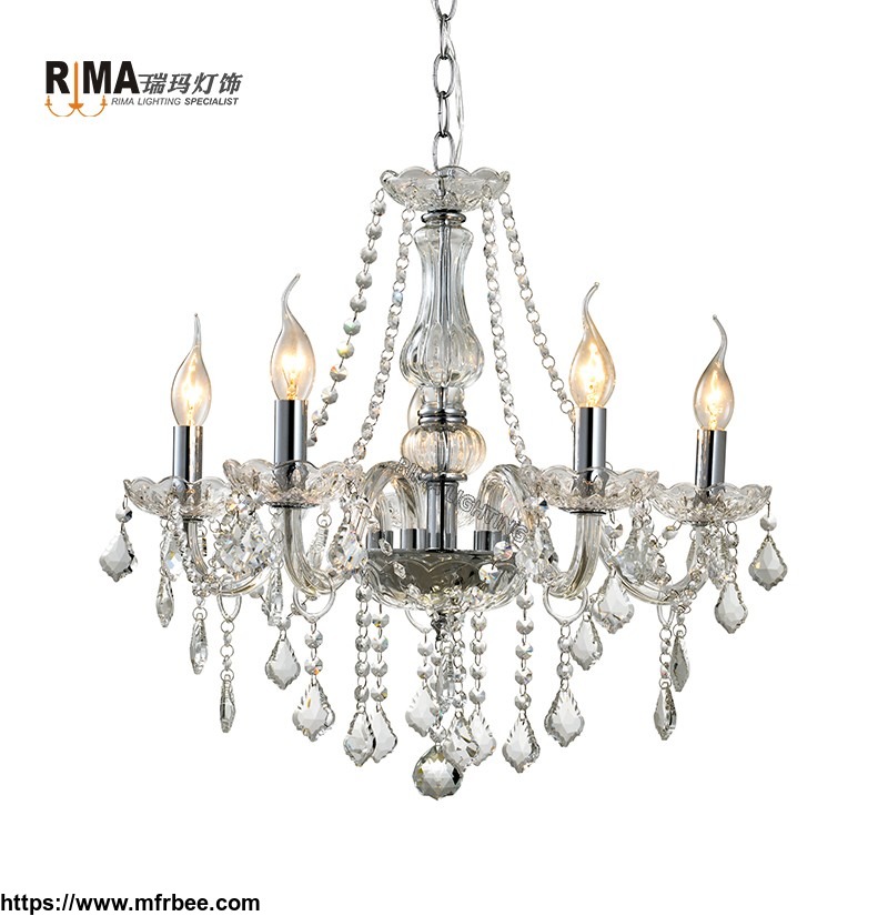 good_quality_interior_lighting_5_arms_champagne_glass_crystal_chandeliers_for_living_room