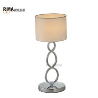 more images of RM0340 fabric lampshade classic Reading room stainless steel modern Dimming table lamp