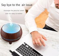 2017 new design wood grain Ultrasonic Cool mist Aroma Diffuser Essential Oil Diffuser humidifier for Amazon