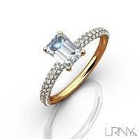 more images of STANTON SOLITAIRE :: EMERALD CUT 14K YELLOW GOLD