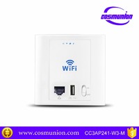 300Mbps hotel plug wifi ap mini inwall POE embedded router repeater for hotel