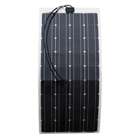 Semi-flexible 100 Watt 12V Solar Panel with High-Efficiency Monocrystalline Solar Cell