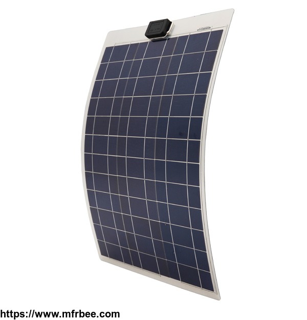 waterproof_50w_12v_semi_flexible_poly_solar_panel_with_1_4m_cables