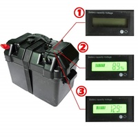 100AH 12V Black Battery Box with LCD Screen for Marine and RVs Batteries