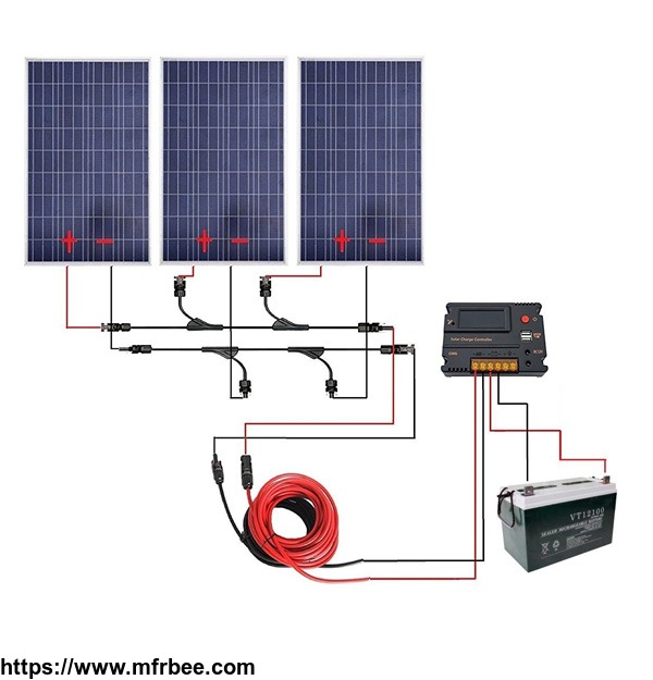 300w_off_grid_solar_panel_kits_for_12v_charging_system_in_home_car_boat