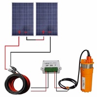 200W 24V Solar Water Pump System with Mounting Kits for Water Fountain
