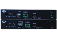IP based HD with USB and Audio KVM Extender over CAT6 UTP and SFP Fiber
