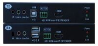 IP based HD with USB and Audio KVM Extender over CAT6 UTP and SFP Fiber