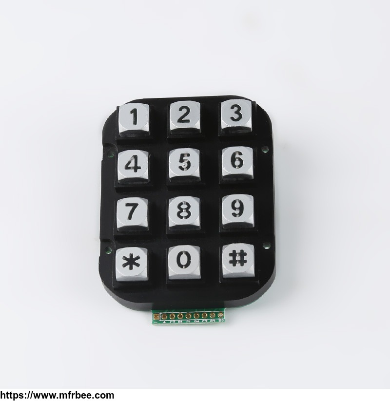 12_keys_zinc_alloy_kiosk_matrix_telephone_numeric_keypad_4x3