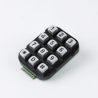 more images of 12 keys zinc alloy kiosk matrix telephone numeric keypad 4x3