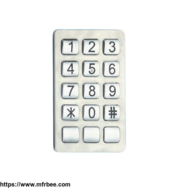 Outdoor telephone keypad with big buttons