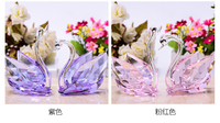 more images of Creative Crystal Swan Room Decoration Crystal Handicraft Wedding Gift