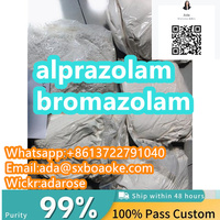 Wholesale large stock alprazolam bromazolam flubrotizolam supply whatsapp:+8613722791040