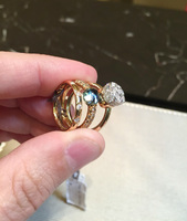 more images of Copper Rose Gold Plated  Crystal  ring