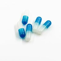 more images of 00# Transparent Blue And White Pullulan Capsules