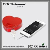 more images of FYD-812 5200mAh heart shape power bank with creative and cute design