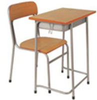 Cheap single metal school desk and chair