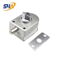 more images of S4A Stainless Steel Glass Door Lock and Floor Latch Lock CB-97 Bolt Ground Lock for gate lock