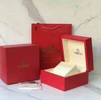 more images of Omega Leather Watch Box Set W/ Deluxe Papers & Books For Sale