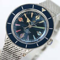 Superocean Heritage Chronograph Ceramic Bezel Blue Dial Watch