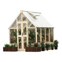 more images of WG250-4 240x250x280cm Ps Board Wooden Glass Greenhouse