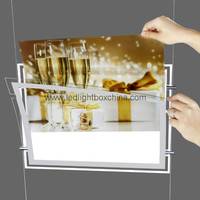 Hanging Magnetic Crystal Slim LED Light Box for Advertising