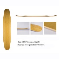 BAMBOO Hot Selling high quality Glassfiber Longboard Deck Dancing Longboard Skateboard wholesale